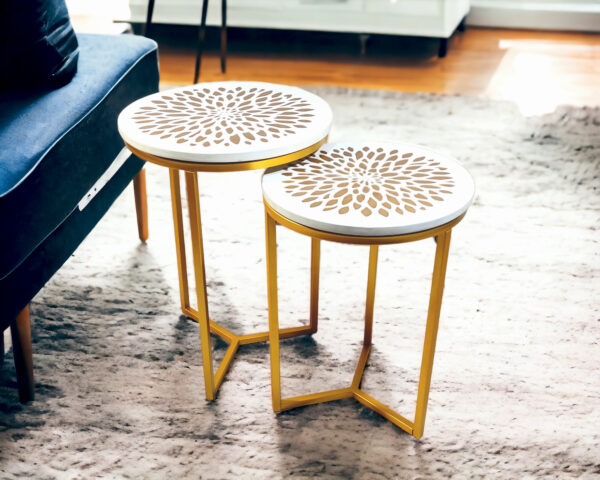 End Tables 3SL-GFlower(W)