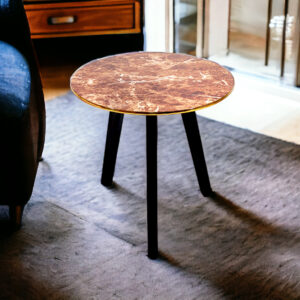 Wooden Side Table - RedMarble