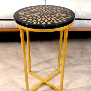 End Tables 4GST-GFlower(Black)