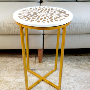 End Tables 4GST-GFlower(White)