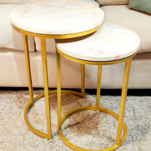 Nesting Side Table AURA-CreamMarble