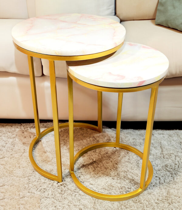 Nesting Side Table AURA-CreamMarble