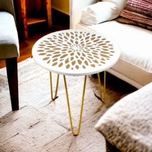 3S-GFlower(W) Side Table