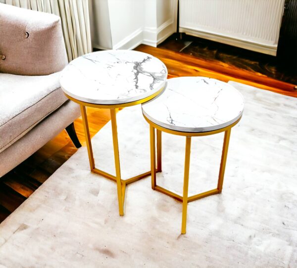 End Tables- 3SL-WhiteMarble