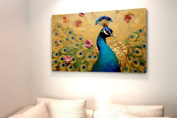 Canvas Wall Painting Peackock002