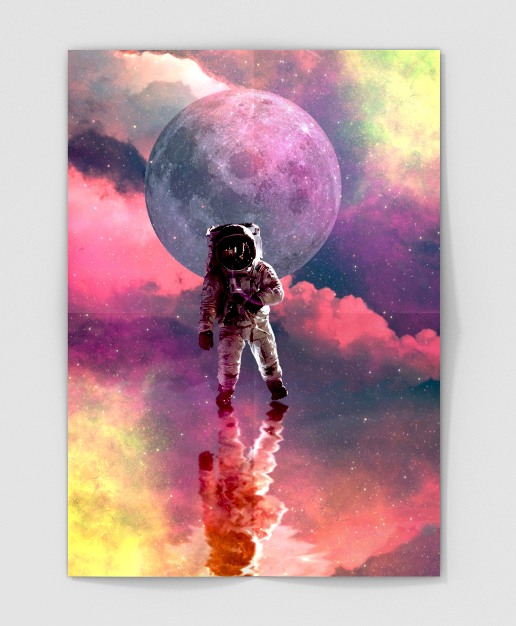 Metal Wall Poster Astronaut-002
