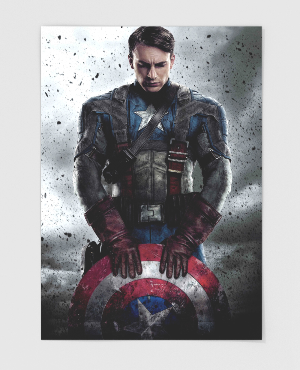 Metal Wall Poster Captain America 