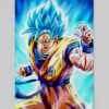 Metal Wall Poster Goku Blue