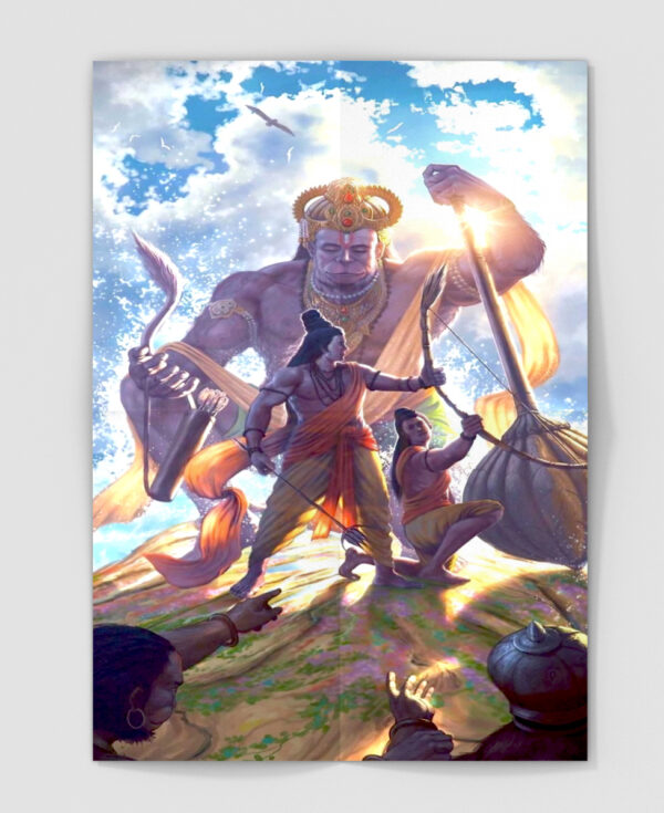 Metal Wall Poster Hanumanji-003