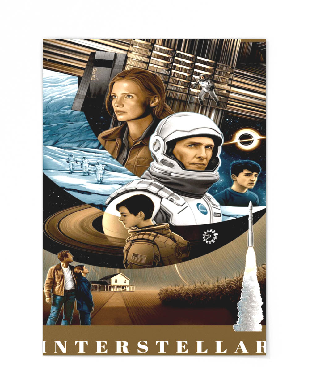 Metal Wall Poster Interstellar Movie