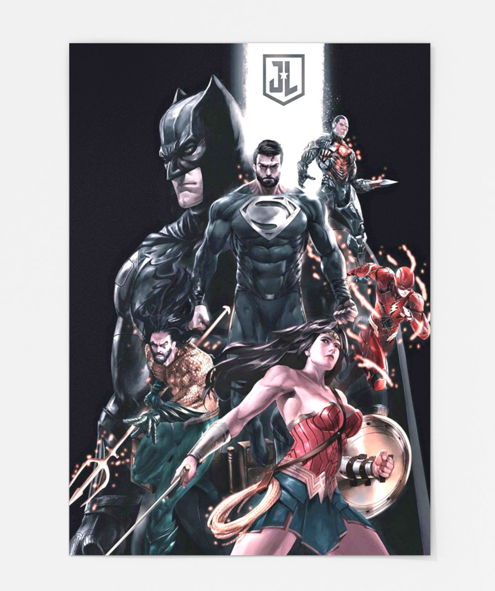 Metal Wall Poster Justice League