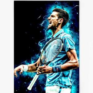 Metal Wall Poster Novak Djokovic