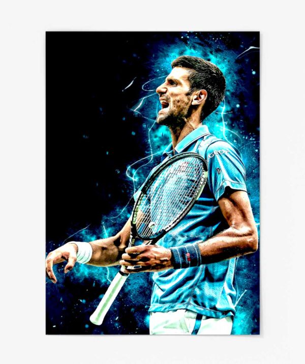 Metal Wall Poster Novak Djokovic