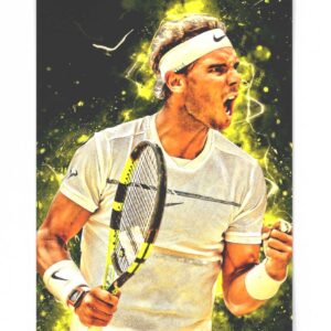 Metal Wall Poster Rafael Nadal