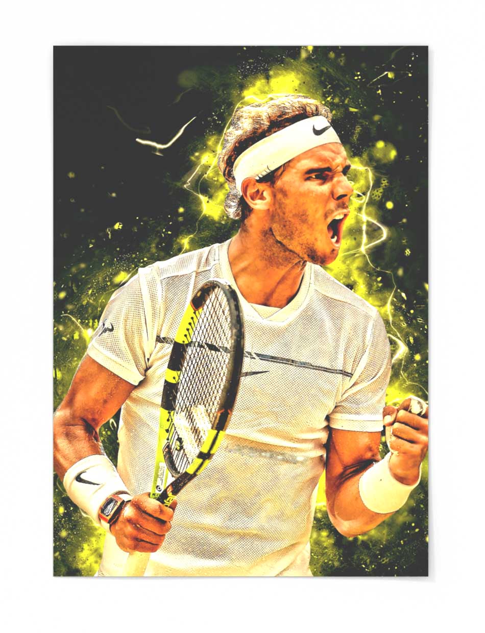 Metal Wall Poster Rafael Nadal