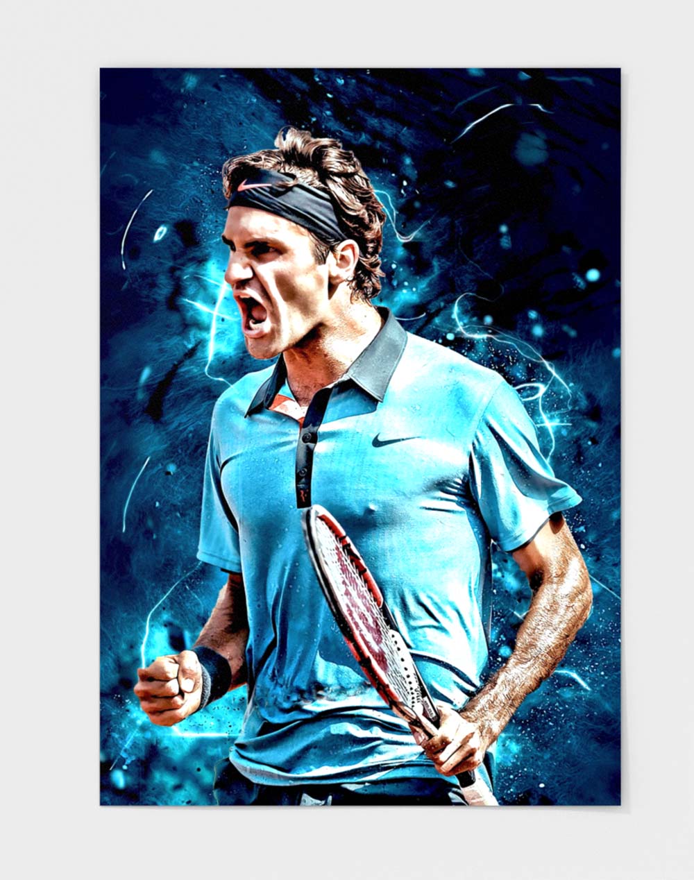 Metal Wall Poster Roger Federer