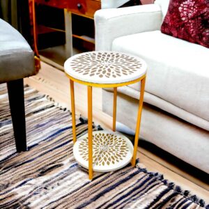 End Tables 4DGST-GFlower(W)