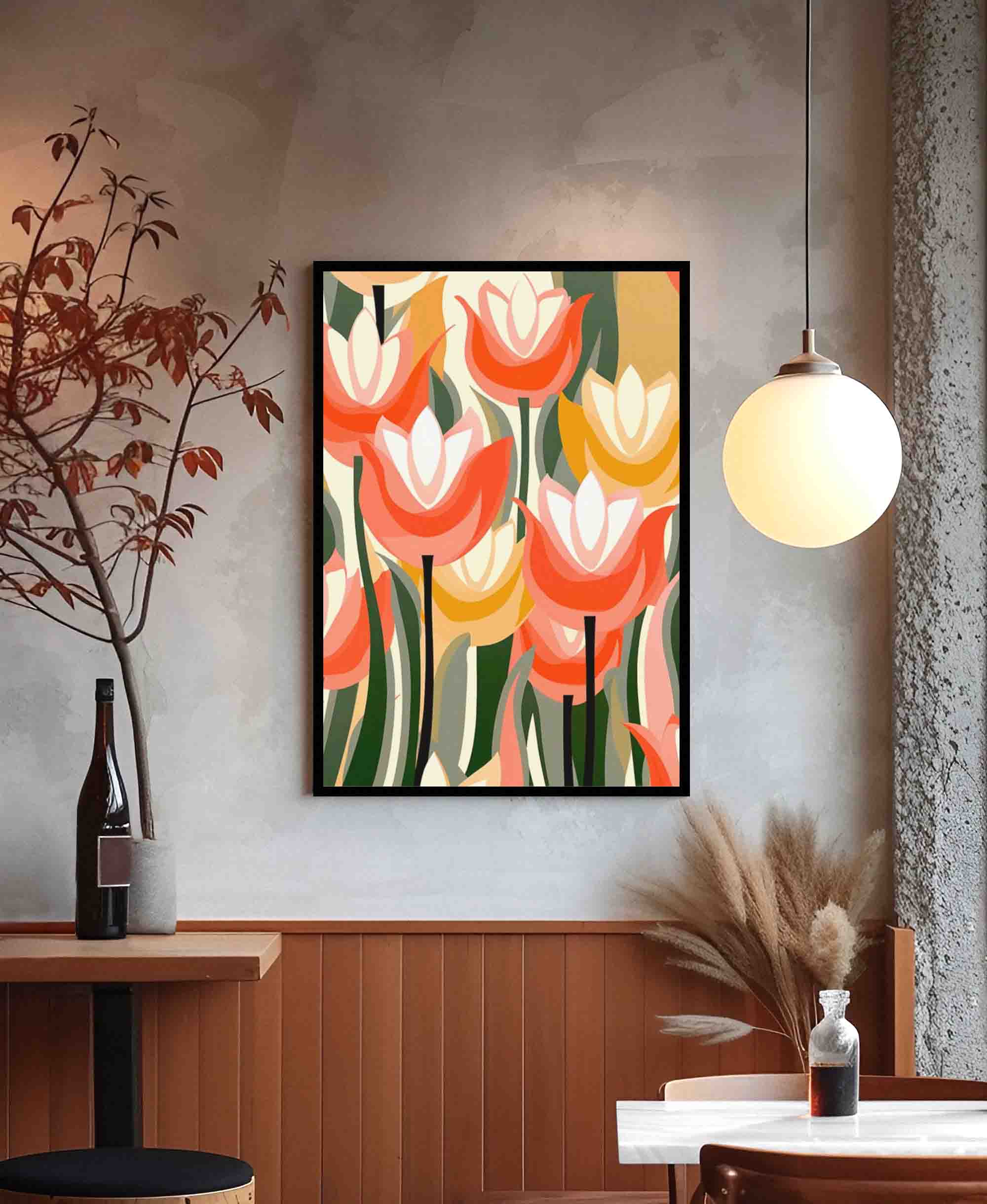 Digital Wall Art FlowerTulips-101