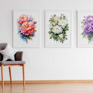 Digital Wall Art PeonyBouquet-004