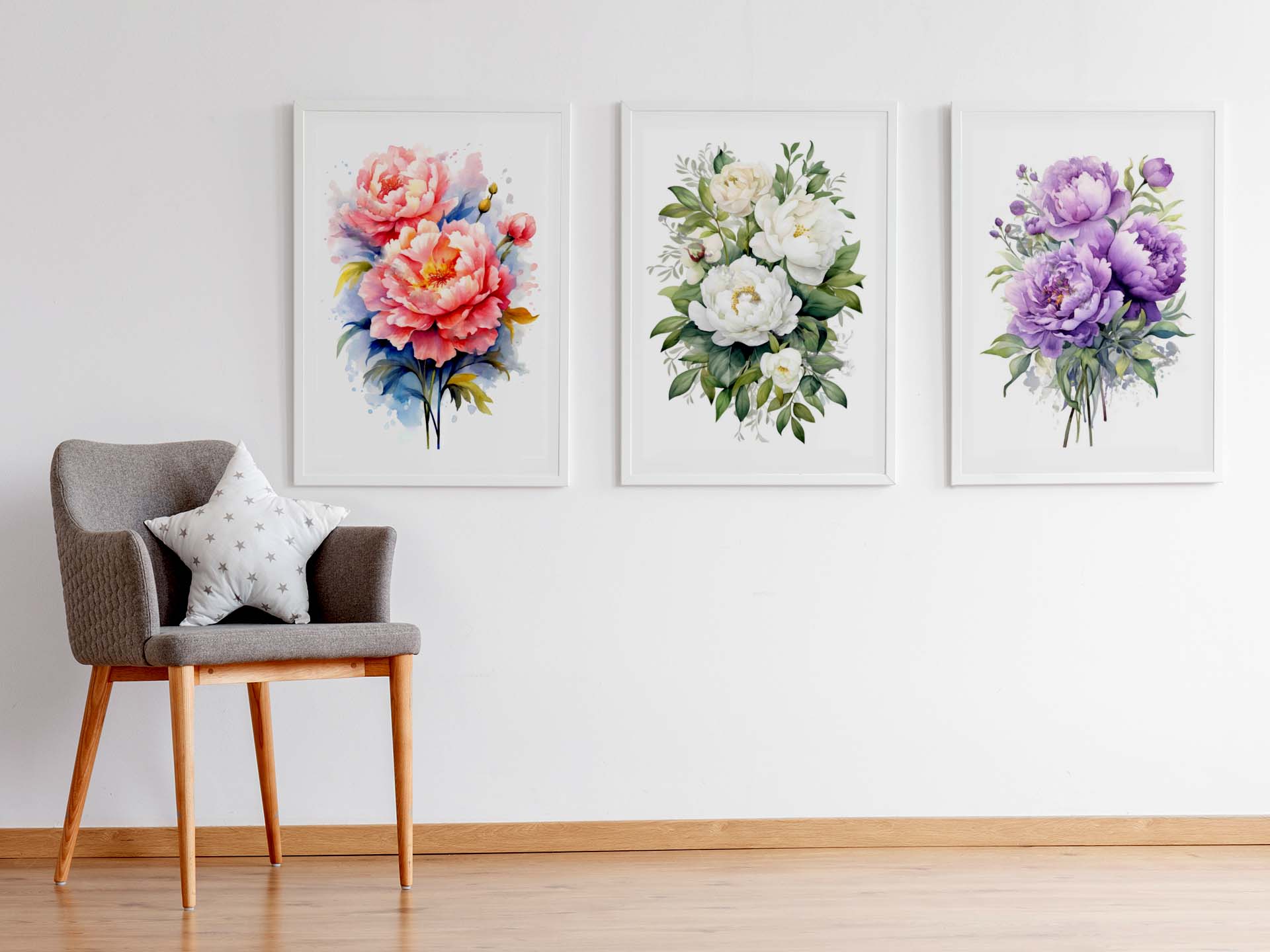 Digital Wall Art PeonyBouquet-004