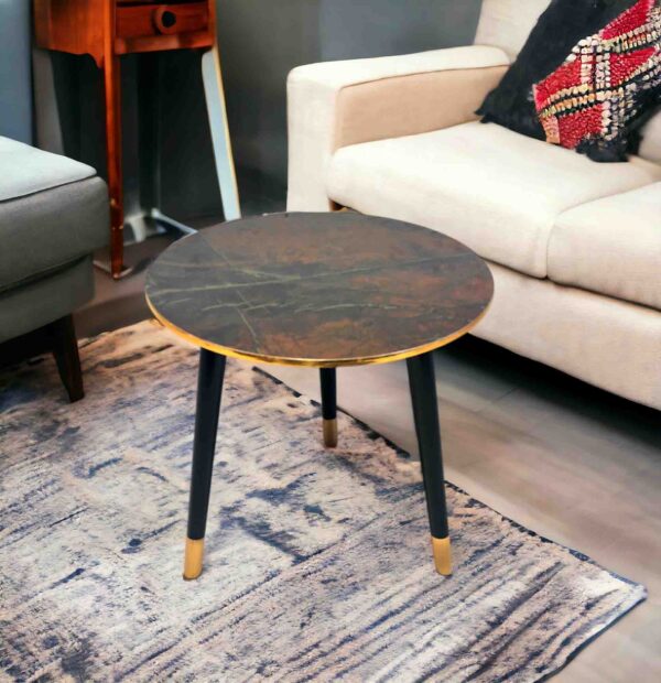 Wooden Side Tables 3WL-BrownMarble