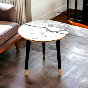 Wooden Side Tables 3WL-WhiteMarble