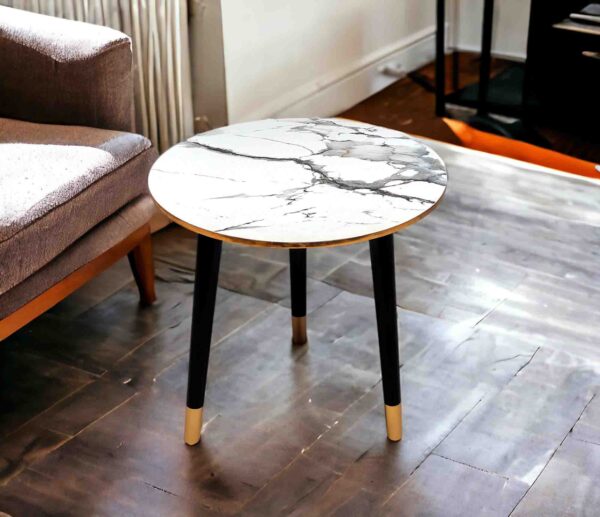 Wooden Side Tables 3WL-WhiteMarble