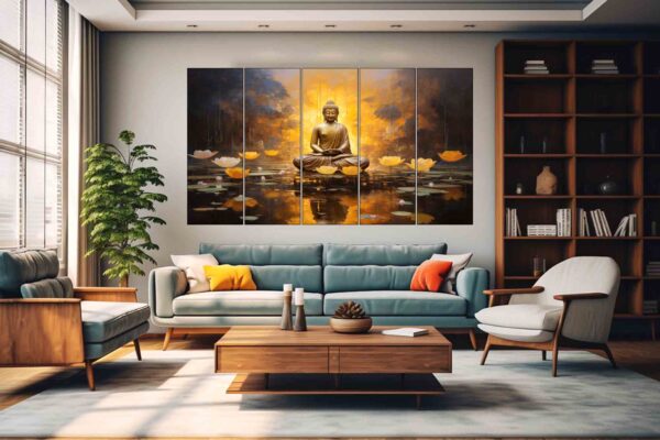 Multi Panel Wall Art MWP-MWP-Buddha003