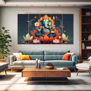 Multi-Panel Wall Art MWP-LordGanesha001