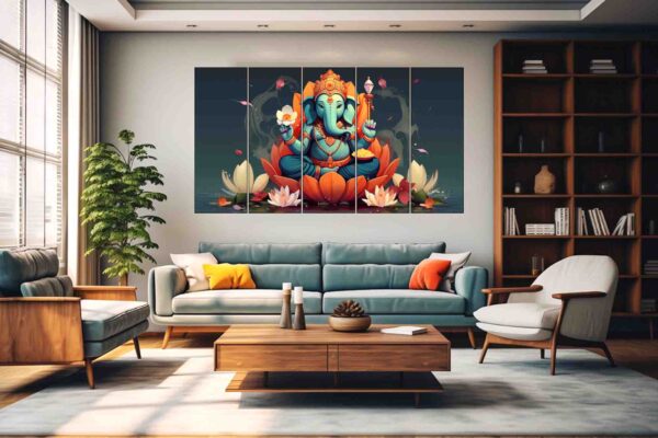 Multi-Panel Wall Art MWP-LordGanesha001