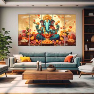 Multi-Panel Wall Art MWP-LordGanesha002