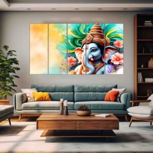 Multi-Panel Wall Art MWP-LordGanesha003