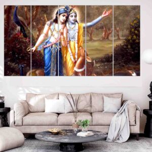 Multi Panel Wall Art MWP-LordKrishna007