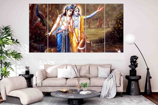 Multi Panel Wall Art MWP-LordKrishna007