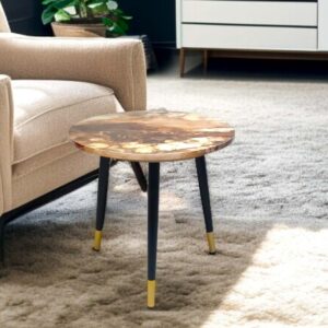 Side Table 3CS-BrownMarble01-
