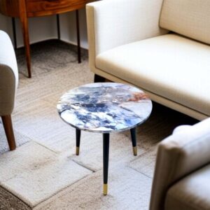 Side Table 3CS-White&BlueMarble002
