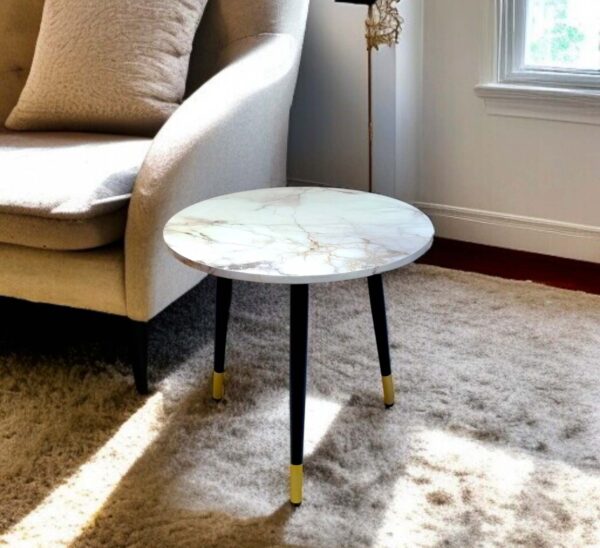 Side Table 3CS-White&GoldMarble003