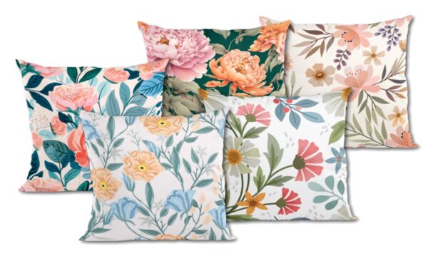 Elegant Pastel Floral Cushion Cover
