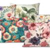 Neutral Earthy Botanical Printed Cushion Covers