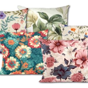 Neutral Earthy Botanical Printed Cushion Covers