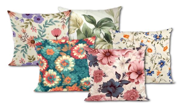 Neutral Earthy Botanical Printed Cushion Covers