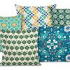 Playful Greens & Citrus Printed Cushion Covers