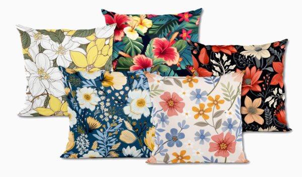 Vibrant Mixed Floral Printed Cushion Covers
