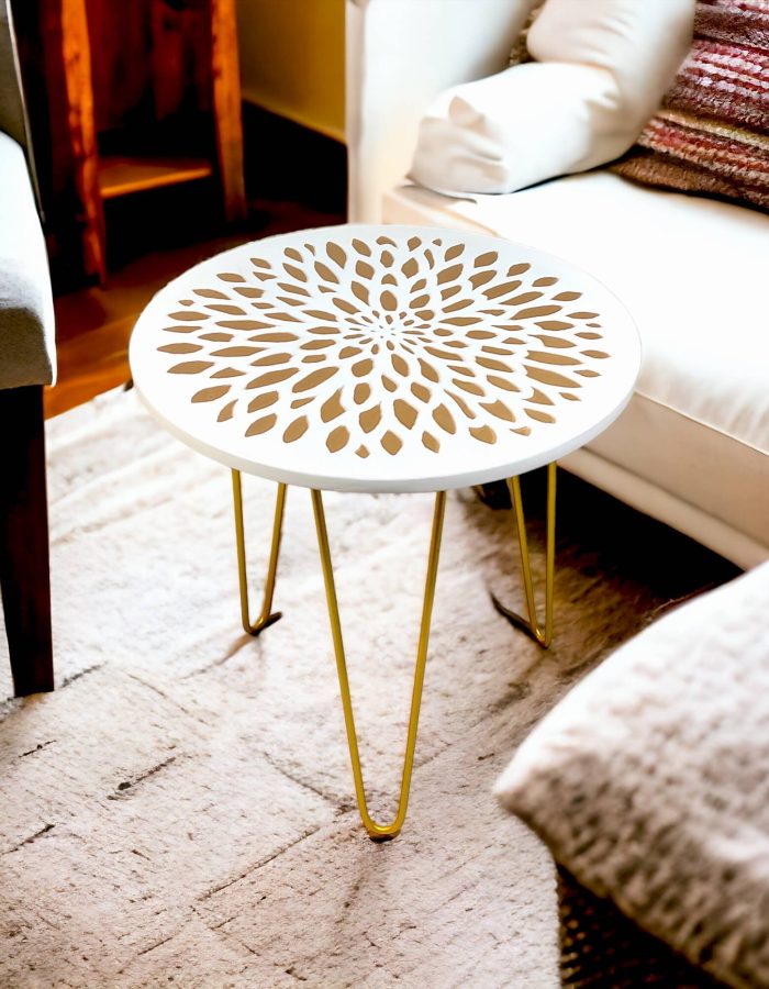 3S-GFlower(W) Side Table