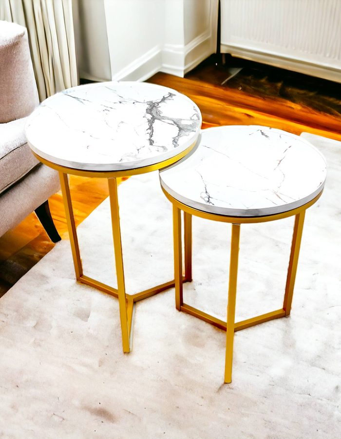 End Tables- 3SL-WhiteMarble 