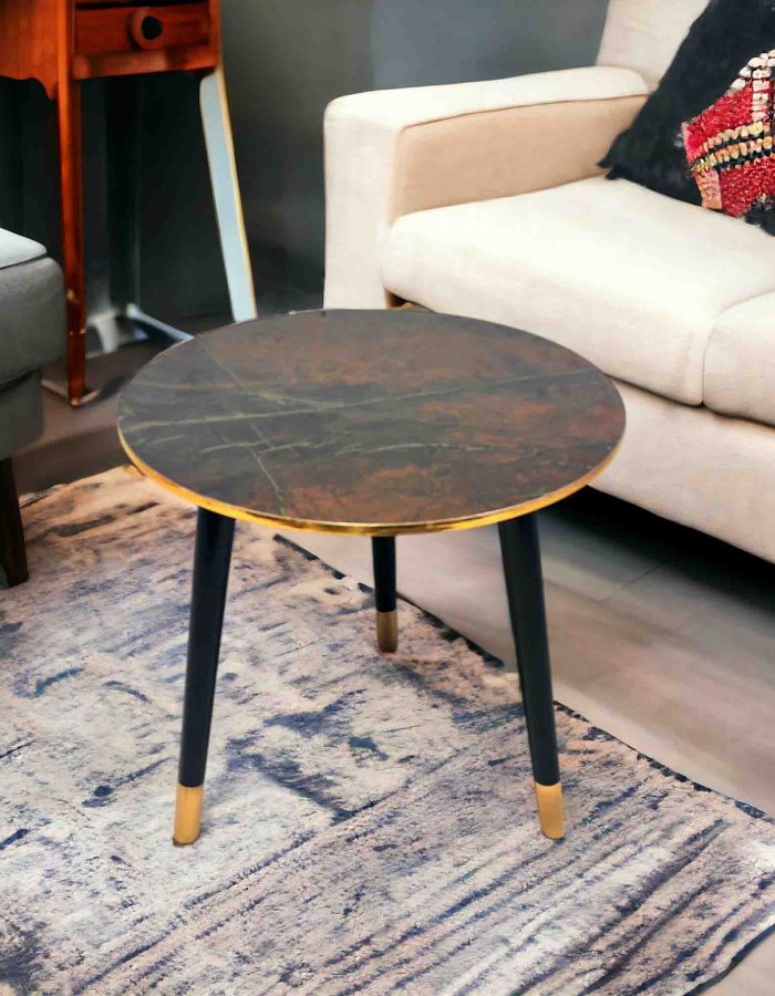 Wooden Side Tables 3WL-BrownMarble