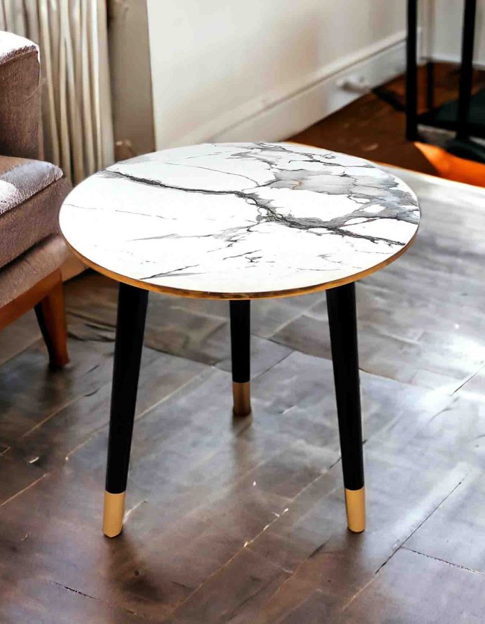 Wooden Side Tables 3WL-WhiteMarble