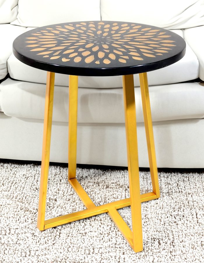 End Tables 4A-GFlower(Black)