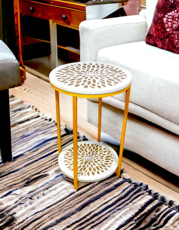 End Tables 4DGST-GFlower(W)