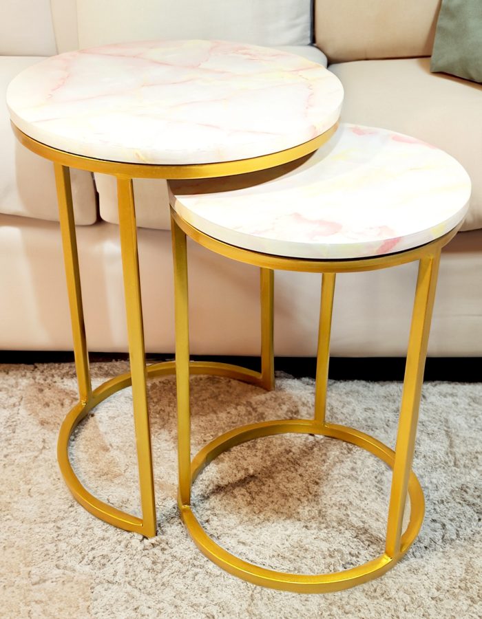 Nesting Side Table AURA-CreamMarble